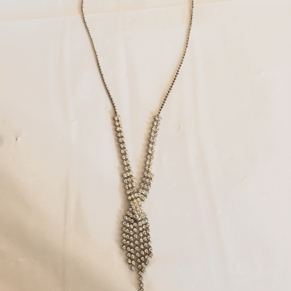 Rhinestone Necklace 19"